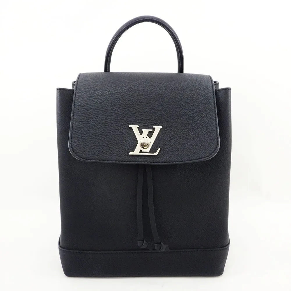 Louis Vuitton LockMe Backpack Taurillon Leather LV Logo Twist Lock Black - Picture 13 of 13